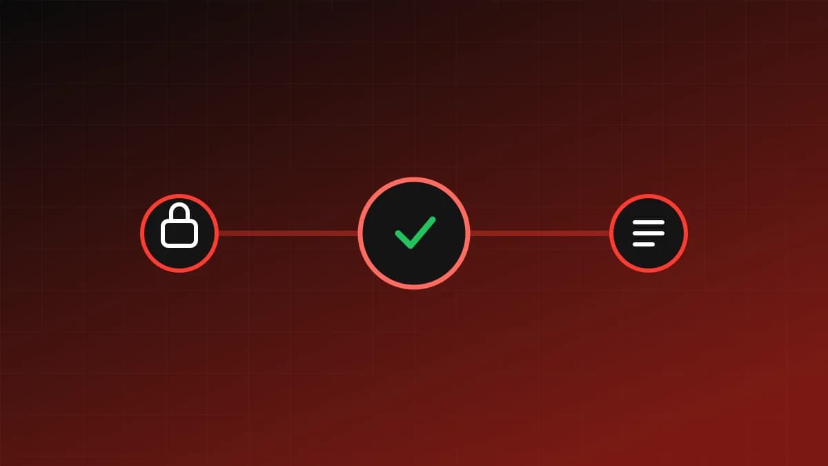 Two parties either side of a locked middle step, joined by a line